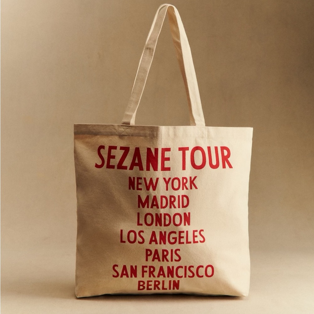 Sézane Amour Tour Maxi Tote Bag NWT